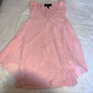 BCX Sheer Overlay Tank Top, sz XS